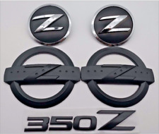 NEW SET Black 350Z  Front Badge Fender Side Emblem Rear Sticker Fairlady Z33 Z34 picture