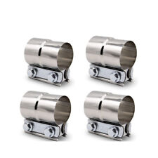 4pcs Stainless Lap Joint Exhaust Clamp Sleeve Band For 2.5