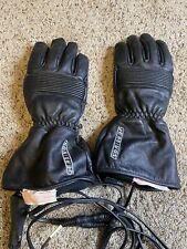 Gerbing Women’s Heated Black Leather Motorcycle Gloves 12V Size Large picture