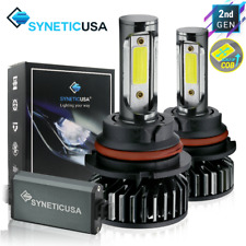 SYNETICUSA Pair 9007 LED COB Headlight Bulbs Hi/Low Beam Bright High Power White picture