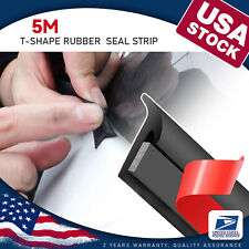 5M T-Shape Car Door Seal Strip Moulding Trim Hood Trunk Weatherstrip For Ford picture
