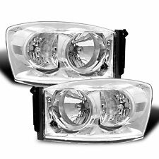 New Headlight Chrome Clear Headlamp 06-08 For Dodge Ram 1500 2500 3500 Pickup LH picture