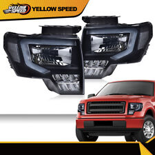 Fit For 2009-2014 Ford F-150 Black/Smoke Projector Headlight LED Tube Head Lamps picture