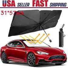 Car windshield shade folding umbrella The front window is covered with a sunshad picture