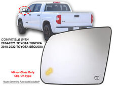 For Mirror Glass W/ Blind Spot Toyota 2014-21 Tundra 2018-22 Sequoia Driver Side picture