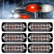 6X 12 LED Strobe Light Front Grille Side Marker Emergency Hazard Warning 12V picture