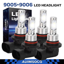 9005 9006 LED Combo Headlight Kit COB Light Bulbs High & Low Beam White 6000K picture