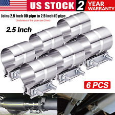 6 x 2.5in T-304 Stainless Steel Joint Band Exhaust Clamp for Butt Sleeve Coupler picture