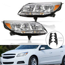 1Pair LH + RH Projector Headlights Headlamps For 2013 - 2015 Chevy Malibu picture