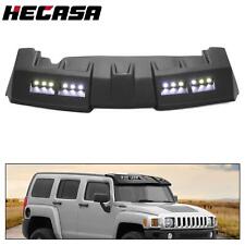 HECASA Sun Visor Roof For Hummer H3 Fiberglass Black w/ LED DRL Lights 1-Piece picture