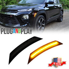 2x Smoke Lens Amber LED Front Side Marker Lights For 2021 2022 Chevy Trailblazer picture