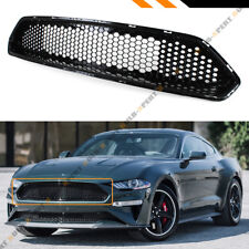 For 18-2022 Ford Mustang Bullitt Style Glossy Black Honeycomb Front Upper Grille picture