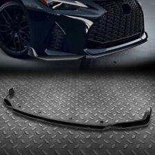 [3PCS] FOR 21-22 LEXUS IS350 IS500 V-STYLE GLOSSY BLACK FRONT BUMPER SPOILER LIP picture