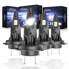 4Pcs H7 LED Headlight Combo Bulbs Kit High + Low Beam 10000K Super White Bright picture