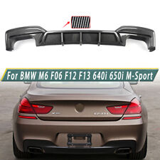 For BMW F06 F12 F13 640i 650i M Sport 2012-2018 Carbon Look Rear Bumper Diffuser picture