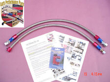 1986-1989 Porsche 951  944 Turbo , Stainless Steel Braided Fuel Lines 2 PCS picture
