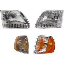 Headlights with Corner Light Set For 1997-2003 Ford F-150 97-02 Expedition 4-pcs picture