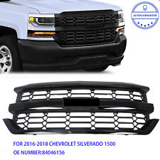 For 2016-2018 Chevrolet Silverado 1500 Front Upper Bumper Grille Black 84046156 picture