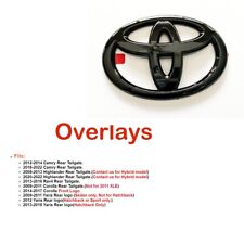 1PC Gloss Black Toyota Overlay Emblem Fit Camry Highlander Rav4 Corolla Yaris picture