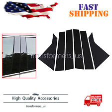 6pcs Glossy Black Pillar Posts Set Door Trim Cover For 2014-2020 Chevy Impala picture