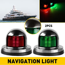 Pair Red & Green 8LED Navigation Lights Marine Bow Light Lamp for Boat Pontoon picture