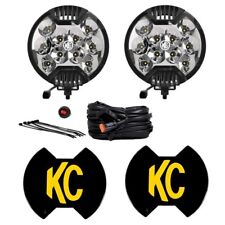 KC HiLiTES® SlimLite™ 6-inch LED Round Spot Beam 50W Lights Pair w/ Harness picture