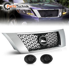 Front Grille +Fog Light Covers For 2013-2016 Nissan Pathfinder S SL SV NI1200254 picture