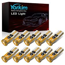 Yorkim 194 Led Bulb Amber Canbus Error Free 3-SMD 2835 Chipsets T10 Amber Int... picture