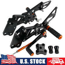 NiceCNC Adjustable Rearsets Footrests Foot Pegs for KTM RC 125/200/390 2014-2021 picture