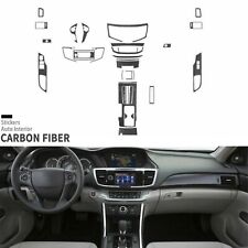 32Pcs Real Carbon Fiber Full Interior Dash Trim Kit Cover For Honda Accord 13-17 picture