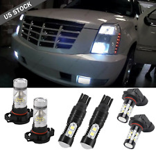 6x White LED For 2007-14 Cadillac Escalade Fog Driving DRL Light Bulbs Combo Kit picture