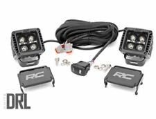 S&D  2-INCH SQUARE CREE LED LIGHTS - (PAIR | BLACK SERIES W/ WHITE DRL) picture