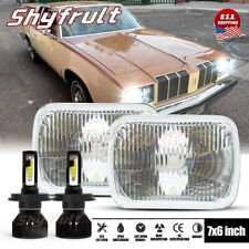 2pcs 7x6 inch Square Led Headlights for Oldsmobile Cutlass Supreme 1978-1979 picture