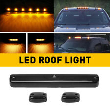 3PC Smoke Cab Roof Running Amber LED Lights for 02-07 Chevy Silverado GMC Sierra picture
