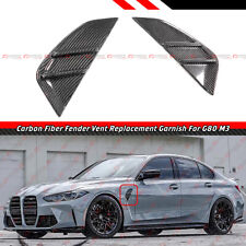 FOR 21-24 BMW G80 M3 CARBON FIBER REPLACEMENT FRONT FENDER SIDE VENT COVER TRIM picture