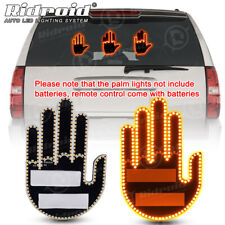 Amber LED Middle Finger Light Hand Finger Gesture Light w/Remote Car Signs-Light picture