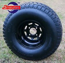 GOLF CART 10x7 STEEL WHEELS and 22x9.5-10 TURF/STREET TIRES(4)  picture