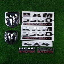 7pcs R-A-M 3500 Heavy Duty 4x4 6.4 Side Tailgate Emblem 68276964AA (Silver Red） picture