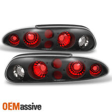 Fit 1993-2002 Chevy Camaro L+R Black Replacement Taillights Taillamps picture