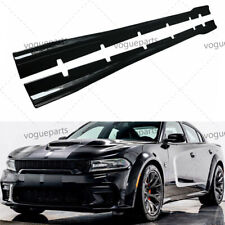 Widebody Side Skirts Extension Lip Fits For Dodge Charger 2020-2022 Gloss Black picture