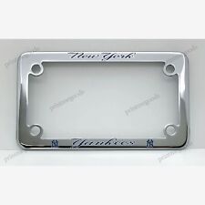 New York Yankees Motorcycle License Plate Frame - Chrome Plated Metal picture
