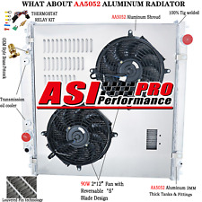 3 Row Aluminum Radiator Shroud Fan Relay fit 99-05 Ford F250 F350 F450 6.8L 7.3L picture