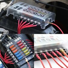 12Way 12/32V Auto Car Power Distribution Blade Fuse Holder Box Block Panel Board picture