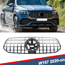 Chrome+Black GT Style Front Grill For 2020-2022 Mercedes Benz W167 GLE350 GLE450 picture