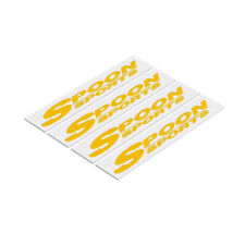X4 Spoon Sports wheel rims sticker Slipstream Rota restoration decal kit- Yellow picture