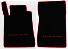 NEW Black Front Floor Mats 2004-08 Chrysler Crossfire red Logo & Premium Binding picture