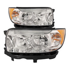 Headlights Chrome Set Fits 06-08 Subaru Forester 07-08 Forester picture