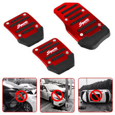 Red Non-Slip Manual Transmission Brake Foot Pedal Pad Cover Car Accessories Set picture