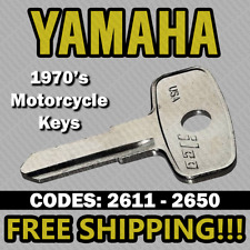 1970's Yamaha Motorcycle Replacement Key Cut to Your Code 2611 - 2650 picture