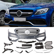Unpainted C63 AMG Style Front Bumper kit W/ PDC for Mercede Benz W205 C300 C400 picture